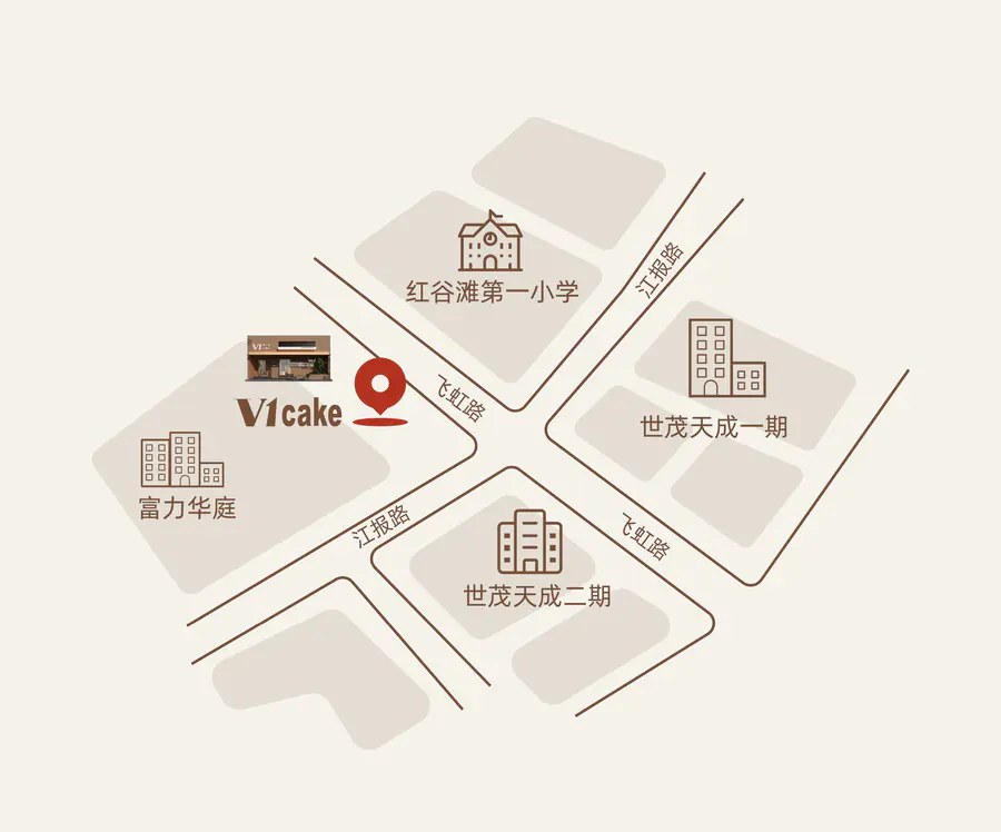 红谷滩店位置示意图：江报路与飞虹路交叉口